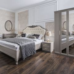 Шкаф 3-х ств с зеркалом Мокко (серый камень) в Уфе - ufa.mebel24.online | фото 3