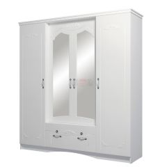 Шкаф 4-х дверный для одежды и белья Ольга-10 МДФ в Уфе - ufa.mebel24.online | фото