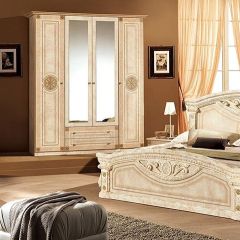 Шкаф 4-х дверный с зеркалами (02.144) Рома (беж) в Уфе - ufa.mebel24.online | фото 3