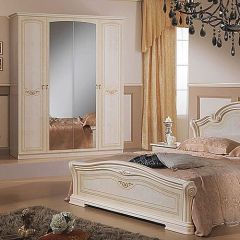 Шкаф 4-х дверный с зеркалами (08.244) Ирина (беж) в Уфе - ufa.mebel24.online | фото 3