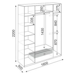 Шкаф 4 двери Глэдис М24 (ЯШС/Белый) в Уфе - ufa.mebel24.online | фото 3
