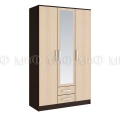 ФИЕСТА Шкаф для одежды 3-дверный (Дуб беленый/Венге) в Уфе - ufa.mebel24.online | фото