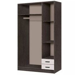 Шкаф распашной Эконом (Венге/Дуб Белфорд) в Уфе - ufa.mebel24.online | фото 2