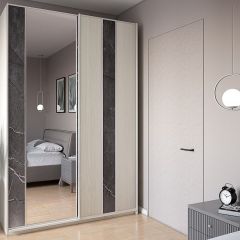Шкаф-купе 1300 серии SILVER S3+S4+B2+PL4 (2 ящика+F обр.штанга) профиль «Серебро» в Уфе - ufa.mebel24.online | фото