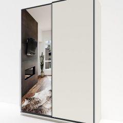 Шкаф-купе 1400 серии SOFT D1+D3+B2+PL1 (2 ящика+1штанга) профиль «Графит» в Уфе - ufa.mebel24.online | фото
