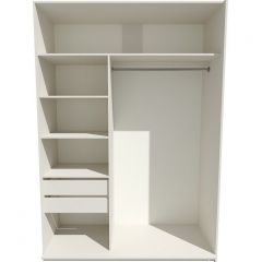 Шкаф-купе 1400 серии SOFT D1+D3+B2+PL1 (2 ящика+1штанга) профиль «Графит» в Уфе - ufa.mebel24.online | фото 2