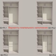Шкаф-купе 1500 серии SILVER S1+S1+B2+PL2 (2 ящика+1 штанга+1 полка) профиль «Серебро» в Уфе - ufa.mebel24.online | фото 6