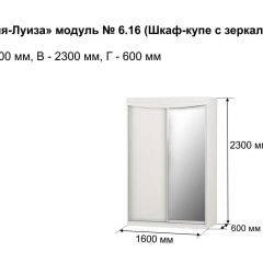 Шкаф-купе 1600 с зеркалом "Мария-Луиза 6.16" в Уфе - ufa.mebel24.online | фото 4