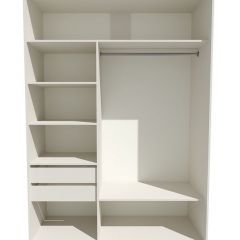 Шкаф-купе 1600 серии SOFT D6+D4+B2+PL2 (2 ящика+1штанга+1 полка) профиль «Капучино» в Уфе - ufa.mebel24.online | фото 3