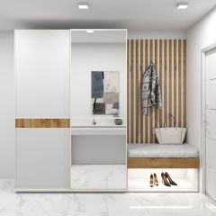 Шкаф-купе 1600 серии SOFT D6+D4+B2+PL2 (2 ящика+1штанга+1 полка) профиль «Капучино» в Уфе - ufa.mebel24.online | фото