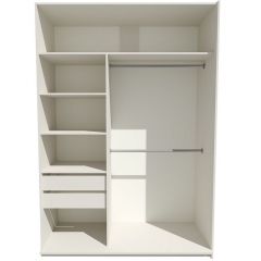 Шкаф-купе 1600 серии SOFT D6+D6+B2+PL3 (2 ящика+2штанги) профиль «Капучино» в Уфе - ufa.mebel24.online | фото 2