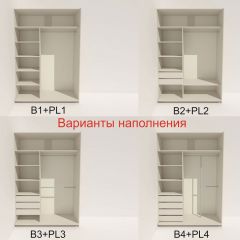 Шкаф-купе 1600 серии SOFT D6+D6+B2+PL3 (2 ящика+2штанги) профиль «Капучино» в Уфе - ufa.mebel24.online | фото 6