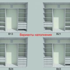Шкаф-купе 1950 серии SILVER S3+S1+S4 B22+PL3 (по 2 ящика лев/прав+2 штанги) профиль «Серебро» в Уфе - ufa.mebel24.online | фото 5
