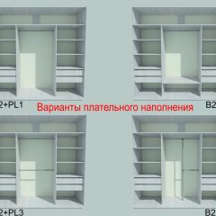 Шкаф-купе 1950 серии SILVER S3+S1+S4 B22+PL3 (по 2 ящика лев/прав+2 штанги) профиль «Серебро» в Уфе - ufa.mebel24.online | фото 6