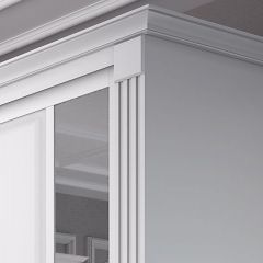 Шкаф-купе 2150 серии NEW CLASSIC K6Z+K1+K6+B22+PL2(по 2 ящика лев/прав+1 штанга+1 полка) профиль «Капучино» в Уфе - ufa.mebel24.online | фото 4