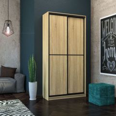 Шкаф-купе Лофт 1200 Шк12-60 (Дуб Сонома) в Уфе - ufa.mebel24.online | фото