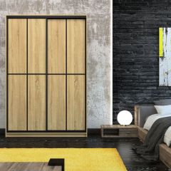 Шкаф-купе Лофт 1600 Шк16-60 (Дуб Сонома) в Уфе - ufa.mebel24.online | фото