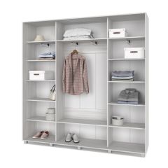 МАРТИН Шкаф-купе с зеркалами Шимо светлый (2200*450) М423 в Уфе - ufa.mebel24.online | фото 2