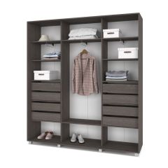 МАРТИН Шкаф-купе с зеркалом Анкор темный (2200*450) М422 в Уфе - ufa.mebel24.online | фото 4