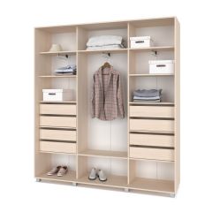 МАРТИН Шкаф-купе с зеркалом Млечный дуб (2200*450) М422 в Уфе - ufa.mebel24.online | фото 4