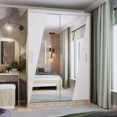 Шкаф-купе ПШ-2.9 1800 Фасад Норд (Дуб сонома/Белый жемчуг) в Уфе - ufa.mebel24.online | фото