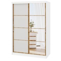 Шкаф-купе ПШ-2.9 1800 Фасад Флагман (Белый жемчуг/Дуб Вотан) в Уфе - ufa.mebel24.online | фото