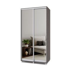 РОЛАНД Шкаф-купе с зеркалами Анкор темный (450*1100) Р413 в Уфе - ufa.mebel24.online | фото 2