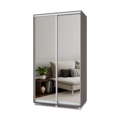 РОЛАНД Шкаф-купе с зеркалами Анкор темный (450*1200) Р423 в Уфе - ufa.mebel24.online | фото 2