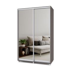 РОЛАНД Шкаф-купе с зеркалами Анкор темный (450*1400) Р443 в Уфе - ufa.mebel24.online | фото 2