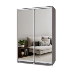 РОЛАНД Шкаф-купе с зеркалами Анкор темный (450*1500) Р453 в Уфе - ufa.mebel24.online | фото 2