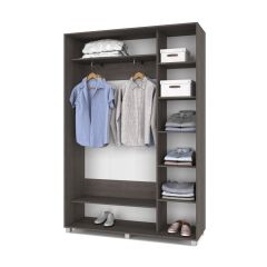 РОЛАНД Шкаф-купе с зеркалами Анкор темный (450*1500) Р453 в Уфе - ufa.mebel24.online | фото 3