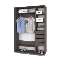 РОЛАНД Шкаф-купе с зеркалами Анкор темный (450*1500) Р453 в Уфе - ufa.mebel24.online | фото 5