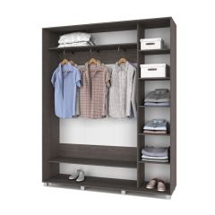 РОЛАНД Шкаф-купе с зеркалами Анкор темный (450*1800) Р483 в Уфе - ufa.mebel24.online | фото 2