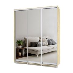 РОЛАНД Шкаф-купе с зеркалами Ирландский дуб (450*1800) Р483 в Уфе - ufa.mebel24.online | фото