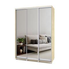 РОЛАНД Шкаф-купе с зеркалами Ирландский дуб (600*1700) Р673 в Уфе - ufa.mebel24.online | фото