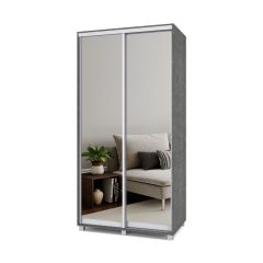 РОЛАНД Шкаф-купе с зеркалами Камень темный (600*1100) Р613 в Уфе - ufa.mebel24.online | фото