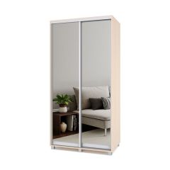 РОЛАНД Шкаф-купе с зеркалами Млечный дуб (450*1100) Р413 в Уфе - ufa.mebel24.online | фото 2