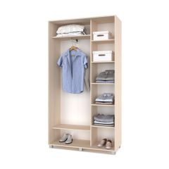 РОЛАНД Шкаф-купе с зеркалами Млечный дуб (450*1200) Р423 в Уфе - ufa.mebel24.online | фото 3