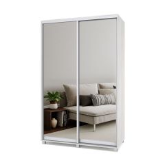 РОЛАНД Шкаф-купе с зеркалами Шимо светлый (450*1400) Р443 в Уфе - ufa.mebel24.online | фото