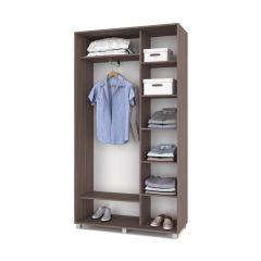 РОЛАНД Шкаф-купе с зеркалами Шимо темный (450*1200) Р423 в Уфе - ufa.mebel24.online | фото 3
