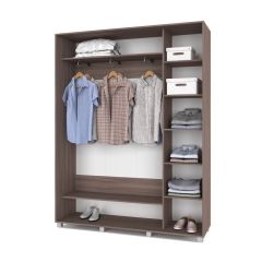 РОЛАНД Шкаф-купе с зеркалами Шимо темный (450*1700) Р473 в Уфе - ufa.mebel24.online | фото 2