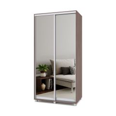 РОЛАНД Шкаф-купе с зеркалами Шимо темный (600*1100) Р613 в Уфе - ufa.mebel24.online | фото