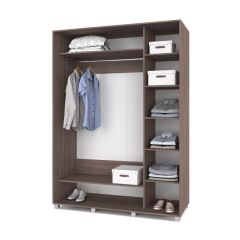 РОЛАНД Шкаф-купе с зеркалами Шимо темный (600*1600) Р663 в Уфе - ufa.mebel24.online | фото 2
