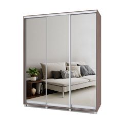 РОЛАНД Шкаф-купе с зеркалами Шимо темный (600*1800) Р683 в Уфе - ufa.mebel24.online | фото