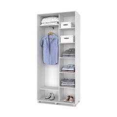 РОЛАНД Шкаф-купе с зеркалом Анкор светлый (450*1000) Р402 в Уфе - ufa.mebel24.online | фото 3