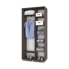 РОЛАНД Шкаф-купе с зеркалом Анкор темный (450*1000) Р402 в Уфе - ufa.mebel24.online | фото 3