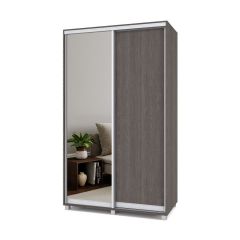 РОЛАНД Шкаф-купе с зеркалом Анкор темный (450*1300) Р432 в Уфе - ufa.mebel24.online | фото