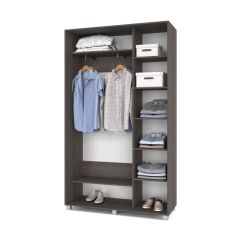 РОЛАНД Шкаф-купе с зеркалом Анкор темный (450*1300) Р432 в Уфе - ufa.mebel24.online | фото 3