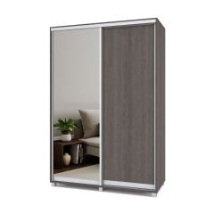 РОЛАНД Шкаф-купе с зеркалом Анкор темный (450*1500) Р452 в Уфе - ufa.mebel24.online | фото 2