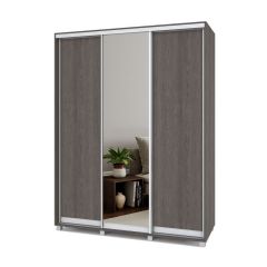 РОЛАНД Шкаф-купе с зеркалом Анкор темный (450*1700) Р472 в Уфе - ufa.mebel24.online | фото 2